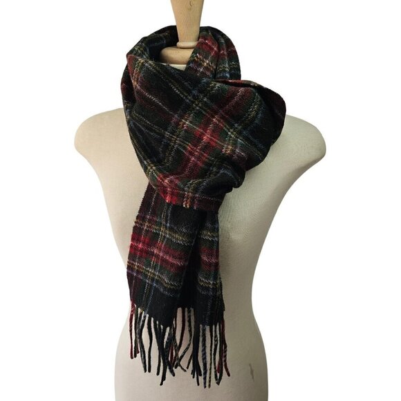 Prince of Scots Highland Tartan Tweed Scarf Wrap Fringed 100% Wool 61 x 12 Inch - Picture 5 of 9